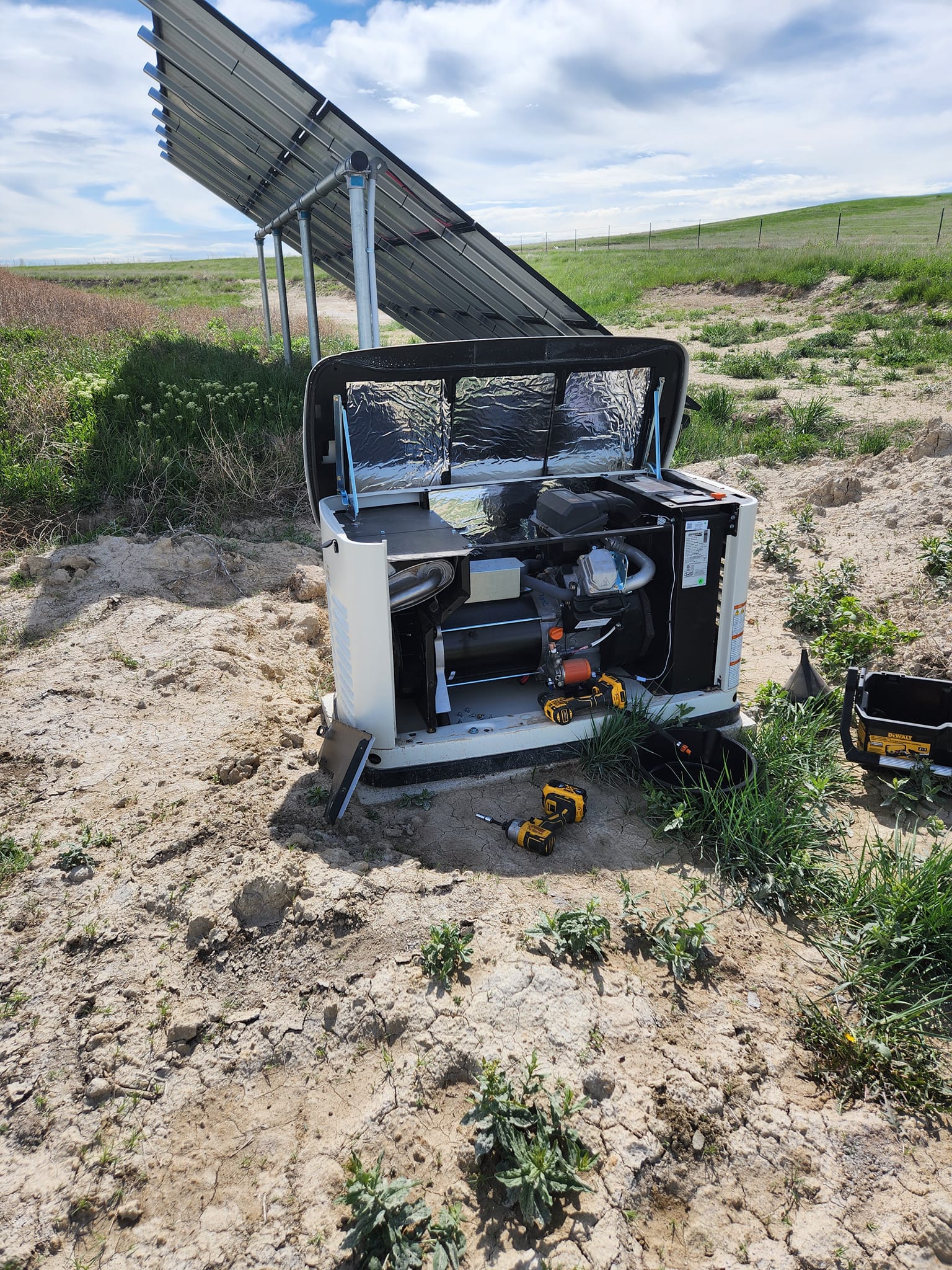 Solar array with generator back up