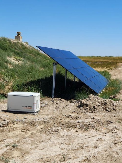 Solar array with generator back up